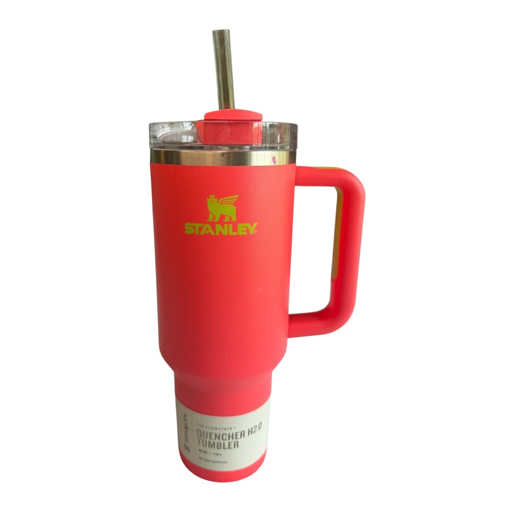 NWT Stanley Quencher H2.0 FlowState 40oz Tumbler Hibiscus 10-10824-601